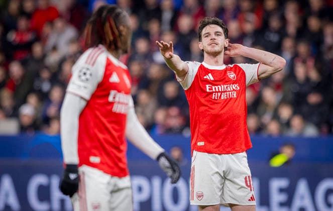 Leverkusen, Germany. 11th Mar 2026. Declan Rice (Arsenal) Bayer Leverkusen - Arsenal London 11.03.2026