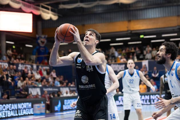 Jure Planinic (MBC, 44), Syntainics MBC vs. BK Olomoucko, European North Basketball League, Achtelfinale, 2025 26, Deutschland, Tschechien, 11.03.2026. Weissenfels Stadthalle Sachsen-Anhalt Deutschland