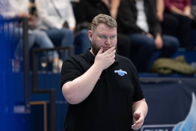 Matej Musil (BKO, Haed Coach), Syntainics MBC vs. BK Olomoucko, European North Basketball League, Achtelfinale, 2025 26, Deutschland, Tschechien, 11.03.2026. Weissenfels Stadthalle Sachsen-Anhalt Deutschland