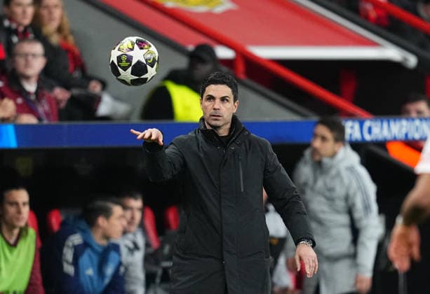Mikel Arteta (FC Arsenal) controls the ball during Bayer Leverkusen and FC Arsenal at BayArena, Leverkusen, Germany on March 11, 2026. Thor Wegner DeFodi Images. (Photo by DeFodi Images) -