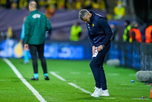 Football, Champions League 2025 2026 Bodo Glimt Sporting Lisbon Bodo, Norway 20260311 Bodo Glimt s coach Kjetil Knutsen during the Champions League football match between Bodo Glimt and Sporting Lisbon at Aspmyra Stadium Photo Fredrik Varfjell NTB Bodo Norway EDITORIAL USE ONLY RESTRICTED USE FOR BETTING COMPANIES  Copyright: xFredrikxVarfjellx xNTBx