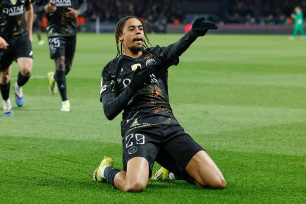 March 11, 2026, Paris, Paris, France: Bradley BARCOLA of Paris Saint Germain celebrating after scoring during the UEFA Champions League round of 16 match between Paris Saint Germain and Chelsea at Parc des Princes Stadium - on March 10 2026 Paris - France Soccer Champion s League 2026 Paris Saint Germain Vs Chelsea  - ZUMAb253 20260311_zsp_b253_001 Copyright: xLoicxBaratouxx