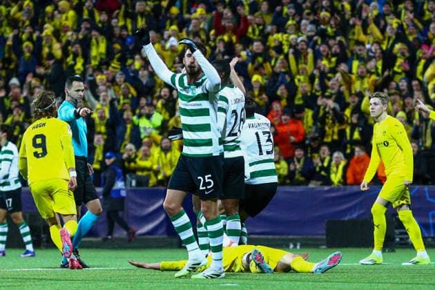 Football, Champions League 2025 2026 Bodo Glimt Sporting Lisbon Bodo 20260311 The Champions League football match between Bodo Glimt and Sporting Lisbon at Aspmyra Stadium Photo Mats Torbergsen NTB Bodo Norway EDITORIAL USE ONLY RESTRICTED USE FOR BETTING COMPANIES  Copyright: xMatsxTorbergsenx xNTBx