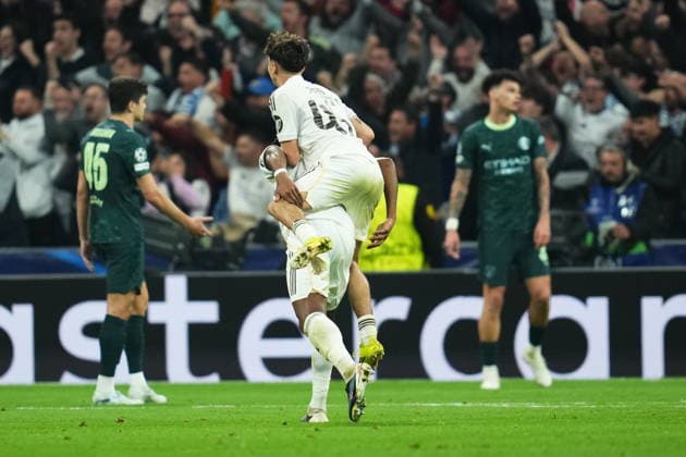 ESP: Real Madrid v Manchester City . UEFA Champions League match. Round of 16, first leg. Fede Valverde of Real Madrid celebrates the 2-0 during the UEFA Champions League match, Round of 16, first leg, between Real Madrid and Manchester City played at Santiago Bernabeu Stadium on March 11, 2026 in Madrid Spain. kpng Copyright: xBaguxBlancox xPRESSINPHOTOx PS_260311_RMA_MCI_035
