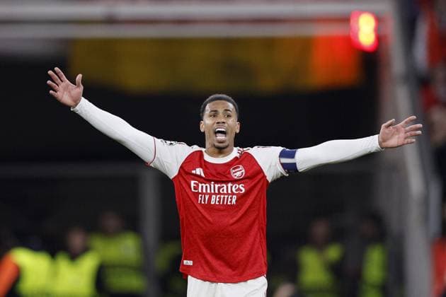 LEVERKUSEN Gabriel of Arsenal FC during the UEFA Champions League match between Bayer 04 Leverkusen and Arsenal at the BayArena on March 11, 2026, in Leverkusen, Germany. BART STOUTJESDIJK ANP FOC 2026 2027 xVIxANPxSportx xBartxStoutjesdijkxIVx 553070296 originalFilename: 553070296.jpg