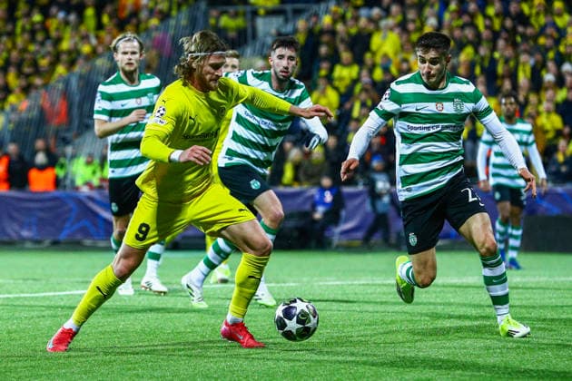 Football, Champions League 2025 2026 Bodo Glimt Sporting Lisbon Bodo 20260311 Bodo Glimts Kasper Hogh during the Champions League football match between Bodo Glimt and Sporting Lisbon at Aspmyra Stadium Photo Mats Torbergsen NTB Bodo Norway EDITORIAL USE ONLY RESTRICTED USE FOR BETTING COMPANIES  Copyright: xMatsxTorbergsenx xNTBx