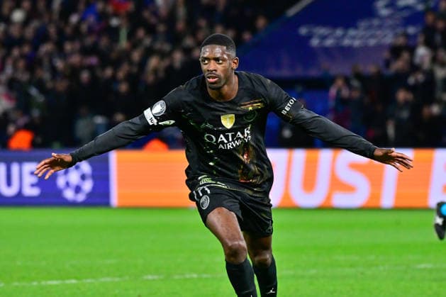 FOOTBALL : PSG vs Chelsea - Ligue des Champions - 11 03 2026 Ousmane DEMBELE of Paris Saint Germain celebrates after scoring during the UEFA Champions League match between Paris Saint Germain and Chelsea FC at Parc Des Princes on March 11 , 2026 in Paris, France. ( Photo by Federico Pestellini PsnewZ ) ParisFrance  Copyright: xFedericoxPestellinix
