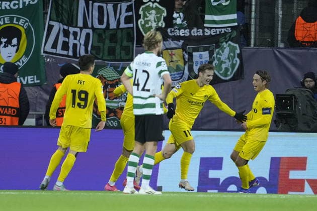 Football, Champions League 2025 2026 Bodo Glimt Sporting Lisbon Bodo, Norway 20260311 The Champions League football match between Bodo Glimt and Sporting Lisbon at Aspmyra stadium Photo Fredrik Varfjell NTB Bodo Norway EDITORIAL USE ONLY RESTRICTED USE FOR BETTING COMPANIES  Copyright: xFredrikxVarfjellx xNTBx