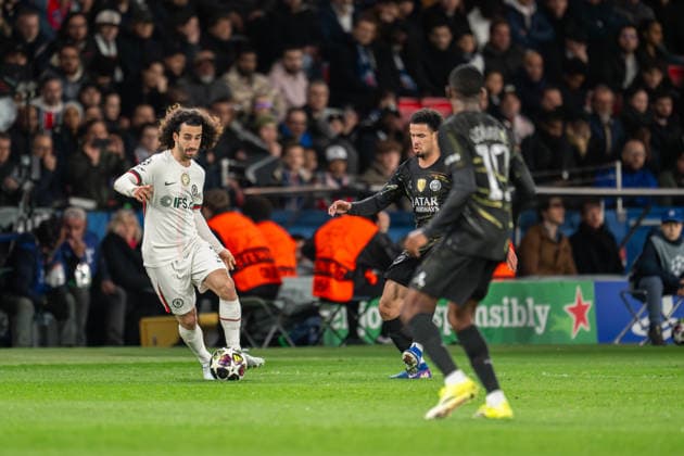 March 11, 2026, Paris, Ile De France, France: Marc Cucurella of Chelsea in action during the UEFA Champions League match between Paris Saint Germain (PSG) and Chelsea at Parc des Princes on March 11, 2026, in Paris, France. Paris Saint Germain VS Chelsea : UEFA Champions League  - ZUMAc313 20260311_zsp_c313_010 Copyright: xFaresxChafaix