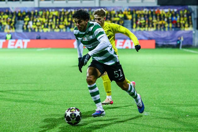 Football, Champions League 2025 2026 Bodo Glimt Sporting Lisbon Bodo 20260311 Sportings Joao Simoes during the Champions League football match between Bodo Glimt and Sporting Lisbon at Aspmyra Stadium Photo Mats Torbergsen NTB Bodo Norway EDITORIAL USE ONLY RESTRICTED USE FOR BETTING COMPANIES  Copyright: xMatsxTorbergsenx xNTBx