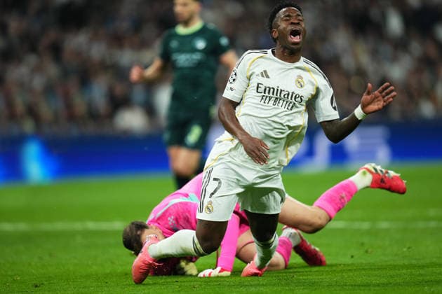ESP: Real Madrid v Manchester City . UEFA Champions League match. Round of 16, first leg. Vinicius Junior of Real Madrid during the UEFA Champions League match, Round of 16, first leg, between Real Madrid and Manchester City played at Santiago Bernabeu Stadium on March 11, 2026 in Madrid Spain. kpng Copyright: xBaguxBlancox xPRESSINPHOTOx PS_01201