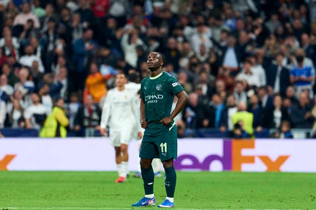 Jeremy Doku of Manchester City FC during the UEFA Champions League match between Real Madrid CF and Manchester City at Bernabeu Stadium on March 11, 2026. - 11 03 2026 - Spain Madrid Madrid -  LGMx xLexPictorium LePictorium_0329582