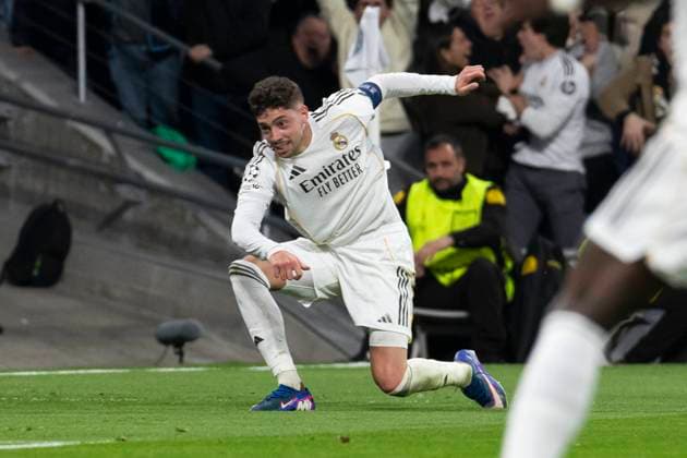 UEFA Champions League soccer match Real Madrid vs Manchester City at Santiago Bernabeu stadium in Madrid, Spain. 11 March 2026 Valverde 900 Cordon Press  900 CordonxPress LOF - Champions League Real Madrid vs Manchester City