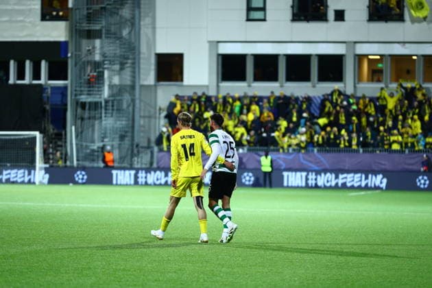 Football, Champions League 2025 2026 Bodo Glimt Sporting Lisbon Bodo 20260311 The Champions League football match between Bodo Glimt and Sporting Lisbon at Aspmyra Stadium Photo Mats Torbergsen NTB Bodo Norway EDITORIAL USE ONLY RESTRICTED USE FOR BETTING COMPANIES  Copyright: xMatsxTorbergsenx xNTBx