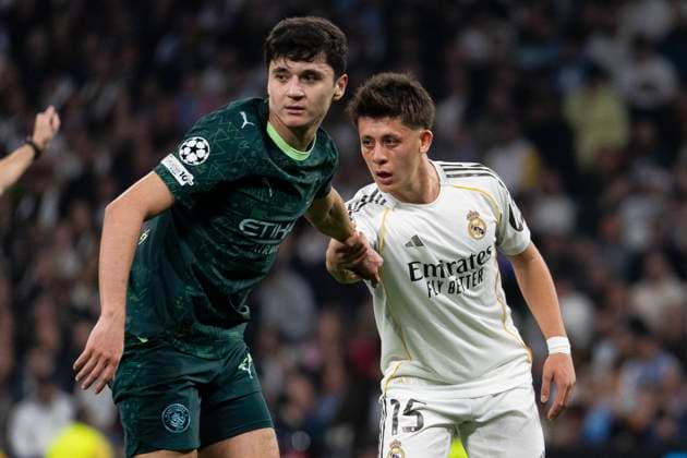 UEFA Champions League soccer match Real Madrid vs Manchester City at Santiago Bernabeu stadium in Madrid, Spain. 11 March 2026 Arda Guler 900 Cordon Press  900 CordonxPress LOF - Champions League Real Madrid vs Manchester City