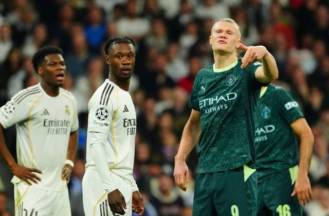 Erling Haaland of Manchester City Real Madrid v Manchester City, UEFA Champions League, Round of 16, First Leg, Football, Bernabeu, Madrid, Spain - 11 Mar 2026Madrid Bernabeu Spain EDITORIAL USE ONLY No use with unauthorised audio, video, data, fixture lists, club league logos or live services. Online in-match use limited to 120 images, no video emulation. No use in betting, games or single club league player publications. Copyright: xJavierxGarcia Shutterstockx 16746741bi