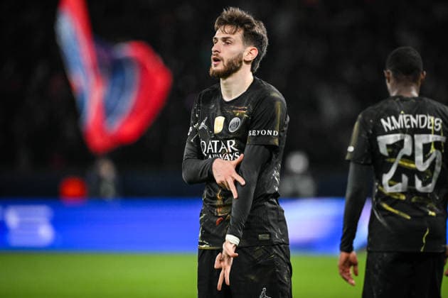 March 11, 2026, Paris, France, France: Khvicha KVARATSKHELIA of PSG celebrates his goal during the UEFA Champions League match between Paris Saint-Germain and Chelsea CF at Parc des Princes Stadium on March 11, 2026 in Paris, France. Paris France - ZUMAm308 20260311_zsp_m308_019 Copyright: xMatthieuxMirvillex