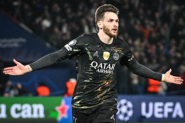 March 11, 2026, Paris, France, France: Khvicha KVARATSKHELIA of PSG celebrates his goal during the UEFA Champions League match between Paris Saint-Germain and Chelsea CF at Parc des Princes Stadium on March 11, 2026 in Paris, France. Paris France - ZUMAm308 20260311_zsp_m308_021 Copyright: xMatthieuxMirvillex