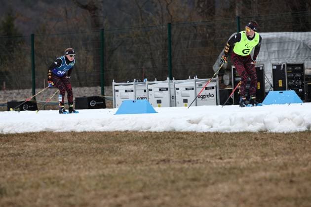Milano Cortina 2026 Paralympic Winter games, Winterspiele,Spiele, Summer games - Para Cross-Country Skiing Leonie Walter und Guide Christian Krasman vom Team Deutschland beim Para Cross-Country Skiing Wettbewerb über 10km Interval bei Milano Cortina 2026 Paralympic Winter Games am 11.03.2026 *** Milano Cortina 2026 Paralympic Winter Games Para Cross Country Skiing Leonie Walter and guide Christian Krasman from Team Germany at the Para Cross Country Skiing competition over 10km Interval at Milano Cortina 2026 Paralympic Winter Games on 11 03 2026 Copyright: xBEAUTIFULxSPORTS MarcusxHartmannx