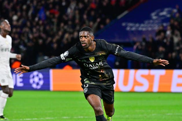 FOOTBALL : PSG vs Chelsea - Ligue des Champions - 11 03 2026 Ousmane DEMBELE of Paris Saint Germain celebrates after scoring during the UEFA Champions League match between Paris Saint Germain and Chelsea FC at Parc Des Princes on March 11 , 2026 in Paris, France. ( Photo by Federico Pestellini PsnewZ ) ParisFrance  Copyright: xFedericoxPestellinix