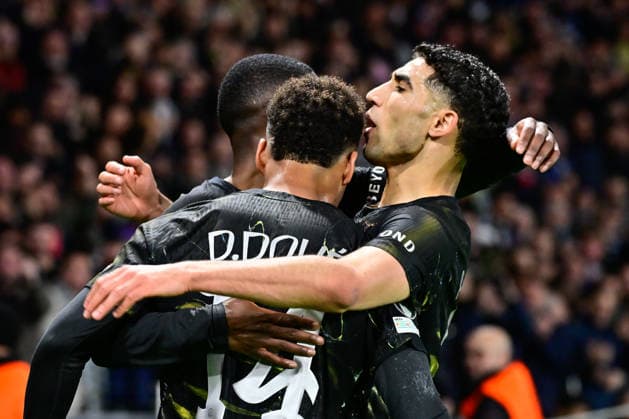 FOOTBALL : PSG vs Chelsea - Ligue des Champions - 11 03 2026 Ousmane DEMBELE of Paris Saint Germain celebrates with teammates during the UEFA Champions League match between Paris Saint Germain and Chelsea FC at Parc Des Princes on March 11 , 2026 in Paris, France. ( Photo by Federico Pestellini PsnewZ ) ParisFrance  Copyright: xFedericoxPestellinix