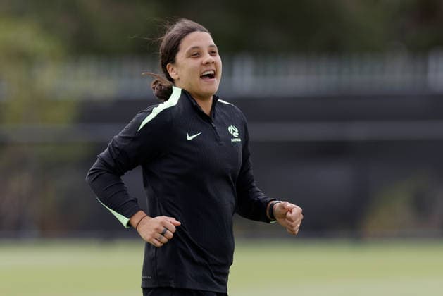 ASIAN CUP WOMEN AUSTRALIA TRAINING, Sam Kerr of Australia is seen during a Matildas training session at Sam Kerr Football Centre in Perth, Thursday, March 12, 2026. ( NO ARCHIVING PERTH WESTERN AUSTRALIA AUSTRALIA  Copyright: xRICHARDxWAINWRIGHTx 20260312196854333653