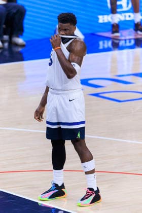 March 11, 2026, Inglewood, California, USA: Anthony Edwards 5 of the Minnesota Timberwolves at the free throw line during their regular season NBA, Basketball Herren, USA game against the Los Angeles Clippers on Wednesday March 11, 2026 at Intuit Dome in Inglewood, California. ARIANA RUIZ PI Inglewood USA - ZUMAp124 20260311_zaa_p124_073 Copyright: xArianaxRuizx