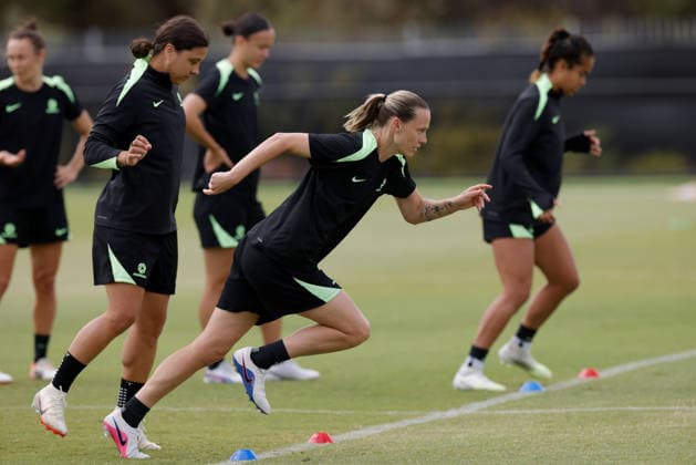 ASIAN CUP WOMEN AUSTRALIA TRAINING, Emily van Egmond of Australia is seen during a Matildas training session at Sam Kerr Football Centre in Perth, Thursday, March 12, 2026. ( NO ARCHIVING PERTH WESTERN AUSTRALIA AUSTRALIA  Copyright: xRICHARDxWAINWRIGHTx 20260312117635463134