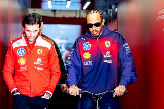 SHANGHAI - Formula 1 driver Lewis Hamilton of Scuderia Ferrari HP during the Formula 1 China Shanghai media day at the Schanghai International Circuit on March 12, 2025 in Shanghai, China. (Photo by DeFodi Images) -