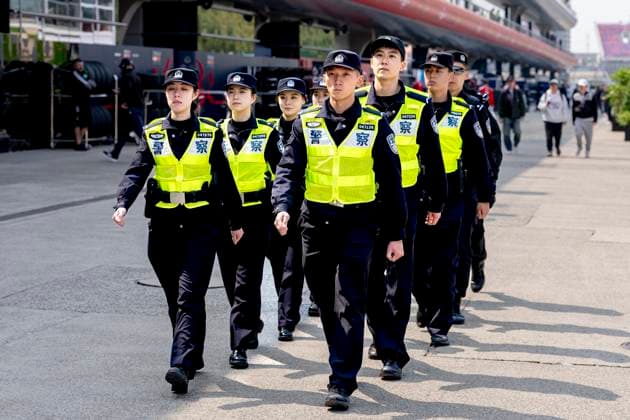 SHANGHAI - Chinese police during the Formula 1 China Shanghai media day at the Schanghai International Circuit on March 12, 2025 in Shanghai, China. (Photo by DeFodi Images) -