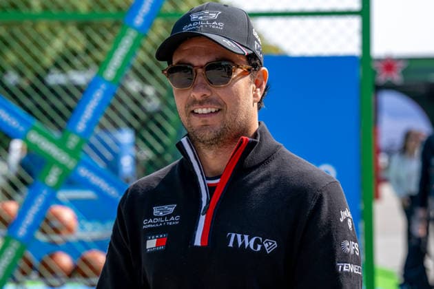 SHANGHAI, CHINA: Sergio Perez, racing for the Cadillac F1 team during the 2026 Formula 1 Chinese Grand Prix at the Shanghai International Circuit in Shanghai, China