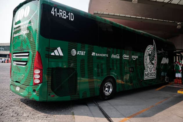 March 11, 2026, Mexico City, Cdmx, Mexico: At the Eastern Bus Terminal (TAPO), the bus company Autobuses de Oriente (ADO) unveiled the official bus of the Mexican National Football Team, which will transport them throughout the 2026 FIFA World Cup, WM, Weltmeisterschaft, Fussball This brand-new bus features details and logos of the team, along with the slogan Lovers of Pride. LUIS VALDIVIA FIGUEROA, General Manager of TAPO, emphasized that this initiative connects sports and national identity with the millions of football fans. Mexico City Mexico - ZUMAp204 20260311_zip_p204_032 Copyright: xJosuexPerezx