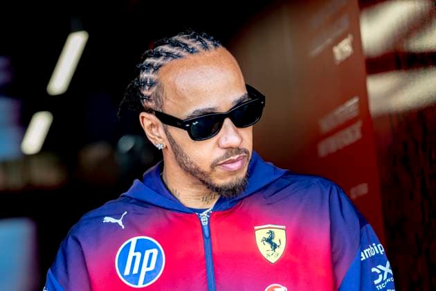 SHANGHAI - Formula 1 driver Lewis Hamilton of Scuderia Ferrari HP during the Formula 1 China Shanghai media day at the Shanghai International Circuit on March 12, 2025 in Shanghai, China. (Photo by DeFodi Images) -
