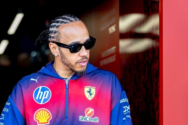 SHANGHAI - Formula 1 driver Lewis Hamilton of Scuderia Ferrari HP during the Formula 1 China Shanghai media day at the Shanghai International Circuit on March 12, 2025 in Shanghai, China. (Photo by DeFodi Images) -