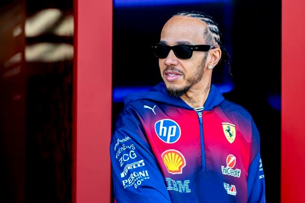 SHANGHAI - Formula 1 driver Lewis Hamilton of Scuderia Ferrari HP during the Formula 1 China Shanghai media day at the Shanghai International Circuit on March 12, 2025 in Shanghai, China. (Photo by DeFodi Images) -