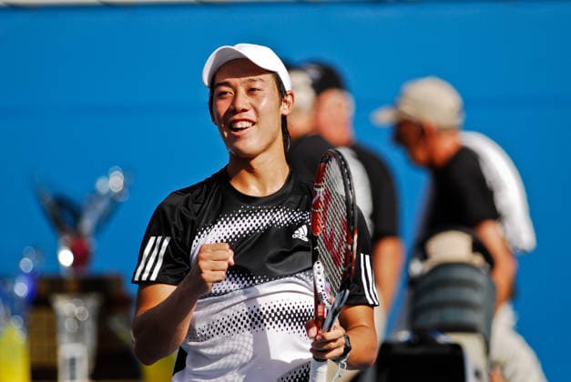 Feb 17, 2008 Delray Beach, Florida Kei Nishikori (JAP) d. James Blake (USA) 6-3,6-1,4-6 to win the 2008 International Tennis Championships at Delray Beach Tennis Center Copyright: xLouxNovick CSMx