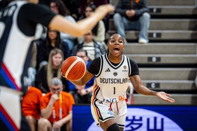 Basketball Villeurbanne 11.03.2026 Wommen™s Basketball World Cup 2026 Qualifying Tournament Deutschland (GER) - Südkorea (KOR) Alexis Peterson (Deutschland, No.01)