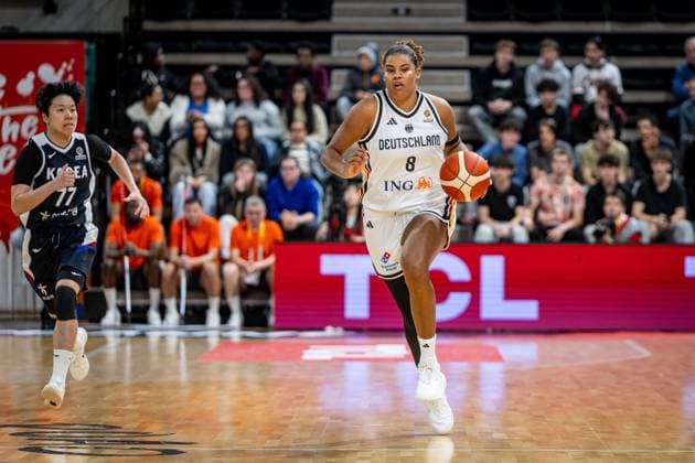 Basketball Villeurbanne 11.03.2026 Wommen™s Basketball World Cup 2026 Qualifying Tournament Deutschland (GER) - Südkorea (KOR) Nyara Sabally (Deutschland, No.08)