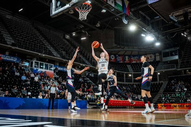 Basketball Villeurbanne 11.03.2026 Wommen™s Basketball World Cup 2026 Qualifying Tournament Deutschland (GER) - Südkorea (KOR) Frida Bühner (Deutschland, No.20)