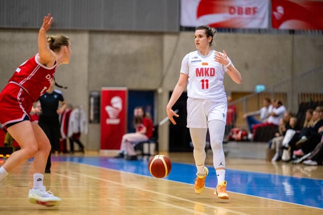 Denmark v North Macedonia, FIBA Women™s EuroBasket qualifiers, Gentofte, Denmark Gentofte, Denmark. 11th, March 2026. Ilina Selcova (11) of North Macedonia seen during the FIBA Women™s Eurobasket qualifier match between Denmark and North Macedonia at Gentofte Hallen in Gentofte. Denmark, Gentofte  Copyright: xGonzalesxPhoto TobiasxJorgensenx