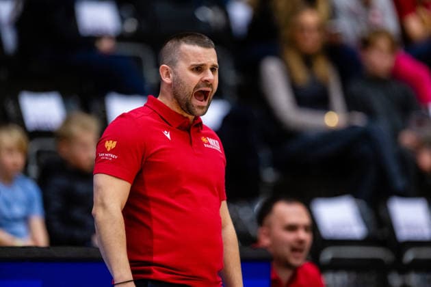 Denmark v North Macedonia, FIBA Women™s EuroBasket qualifiers, Gentofte, Denmark Gentofte, Denmark. 11th, March 2026. Head coach Aleksandar Ashadanov of North Macedonia seen during the FIBA Women™s Eurobasket qualifier match between Denmark and North Macedonia at Gentofte Hallen in Gentofte. Denmark, Gentofte  Copyright: xGonzalesxPhoto TobiasxJorgensenx