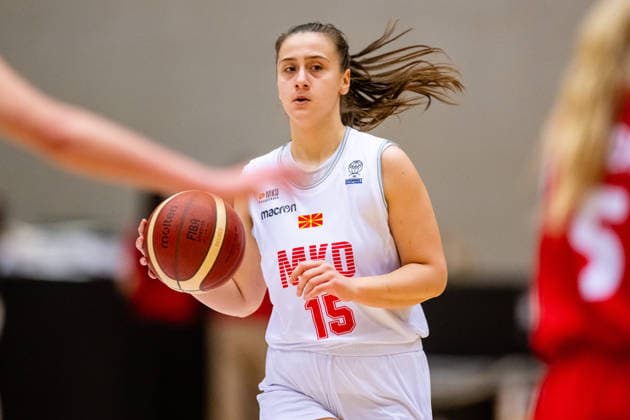 Denmark v North Macedonia, FIBA Women™s EuroBasket qualifiers, Gentofte, Denmark Gentofte, Denmark. 11th, March 2026. Tea Trajkovska (15) of North Macedonia seen during the FIBA Women™s Eurobasket qualifier match between Denmark and North Macedonia at Gentofte Hallen in Gentofte. Denmark, Gentofte  Copyright: xGonzalesxPhoto TobiasxJorgensenx