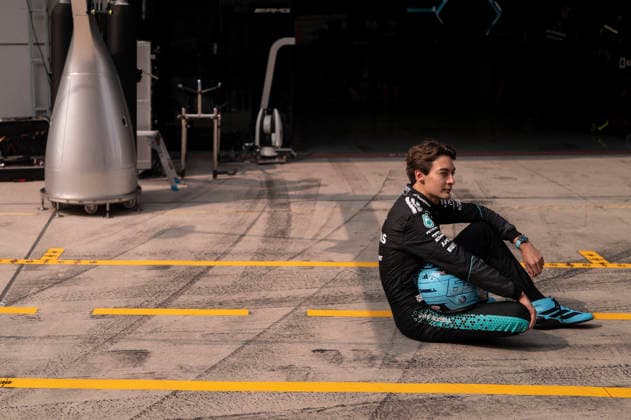 First day of Formula One Chinese Grand Prix Shanghai EB PORTRAIT : 63 George Russell (Mercedes) at the Formula One Chinese Grand Prix at the Shanghai International Circuit in Shanghai on March 12, 2026. Photo by Eliot Blondet ABACAPRESS.COM Shanghai Chine  Copyright: xBlondetxEliot ABACAx