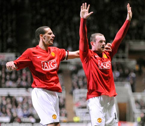 Manchester United, ManU s Wayne Rooney celebrates his goal. Copyright: x-x
