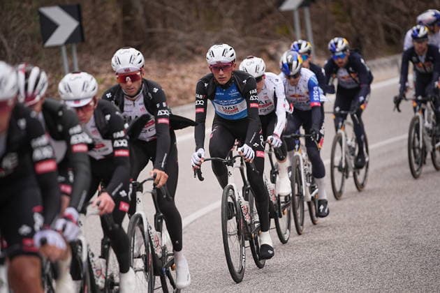 Del Toro Romero Isaac Of Uae Team Emirates Xrg during the 213-kilometer Stage 4 of the Tirreno-Adriatico cycling race from Tagliacozzo to Martinsicuro - Italy,- Thursday, March 12, 2026. - cycling .  Copyright: xMarcoxAlpozzi LaPressex