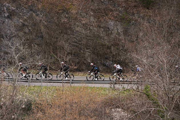 The race during the 213-kilometer Stage 4 of the Tirreno-Adriatico cycling race from Tagliacozzo to Martinsicuro - Italy,- Thursday, March 12, 2026. - cycling .  Copyright: xMarcoxAlpozzi LaPressex
