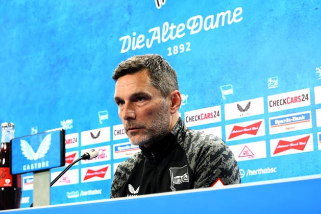DEU, DFL, 2. FBL Hertha BSC, Training, 12.03.2026, Sportforum, Berlin, DEU, DFL, 2. FBL Hertha BSC, Pressekonferenz im Bild Cheftrainer Stefan Leitl (Hertha BSC Berlin) DFL - regulations prohibit any use of Photographs as image sequences and or quasi-video