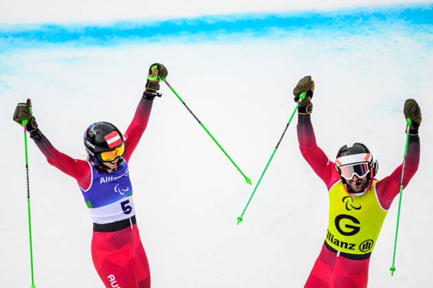 260312 Veronika Aigner of Austria celebrates after competing in the women s para alpine giant slalom during day 6 of the Milano Cortina 2026 Winter Paralympic Games on March 12, 2026 in Cortina. Photo: Maxim Thore BILDBYRAN kod MT MT1020 alpint alpine skiing paralympic games paralympics paralympiska spel paralympiske leker vinter-paralympics winter paralympics milano cortina 2026 milano cortina 2026 winter paralympic games 6 bbeng storslalom jubel *** 260312 Veronika Aigner of Austria celebrates after competing in the women s para alpine giant slalom during day 6 of the Milano Cortina 2026 Winter Paralympic Games on March 12, 2026 in Cortina Photo Maxim Thore BILDBYRAN kod MT MT1020 alpint alpine skiing paralympic games paralympiska spelen paralympiske leker vinter paralympics winter paralympics milano cortina 2026 milano cortina 2026 winter paralympic games 6 bbeng storslalom jubel  Copyright: MAXIMxTHORE BB260312MT031