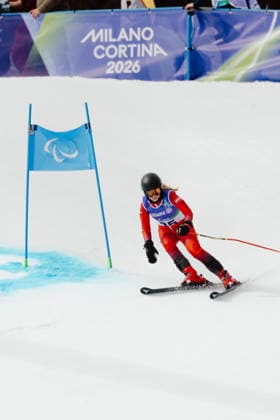 PARALYMPICS - Winter Paralympics Milano Cortina 2026 CORTINA D AMPEZZO,ITALY,12.MAR.26 - PARALYMPICS, ALPINE SKIING - Paralympic Winter games, Winterspiele,Spiele, Summer games Milano Cortina 2026, giant slalom, women. Image shows Laura Streng (AUT).  GEPAxpictures xMatthiasxTrinkl