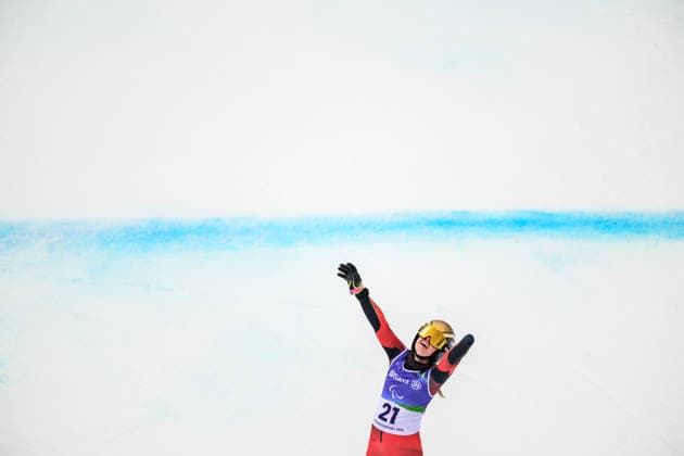 260312 Andrea Rothfuss of Germany celebrates after competing in the women s para alpine giant slalom during day 6 of the Milano Cortina 2026 Winter Paralympic Games on March 12, 2026 in Cortina. Photo: Maxim Thore BILDBYRAN kod MT MT1020 alpint alpine skiing paralympic games paralympics paralympiska spel paralympiske leker vinter-paralympics winter paralympics milano cortina 2026 milano cortina 2026 winter paralympic games 6 bbeng storslalom *** 260312 Andrea Rothfuss of Germany celebrates after competing in the women s para alpine giant slalom during day 6 of the Milano Cortina 2026 Winter Paralympic Games on March 12, 2026 in Cortina Photo Maxim Thore BILDBYRAN kod MT MT1020 alpint alpine skiing paralympic games paralympiska spelen paralympiske leker vinter paralympics winter paralympics milano cortina 2026 milano cortina 2026 winter paralympic games 6 bbeng storslalom  Copyright: MAXIMxTHORE BB260312MT036